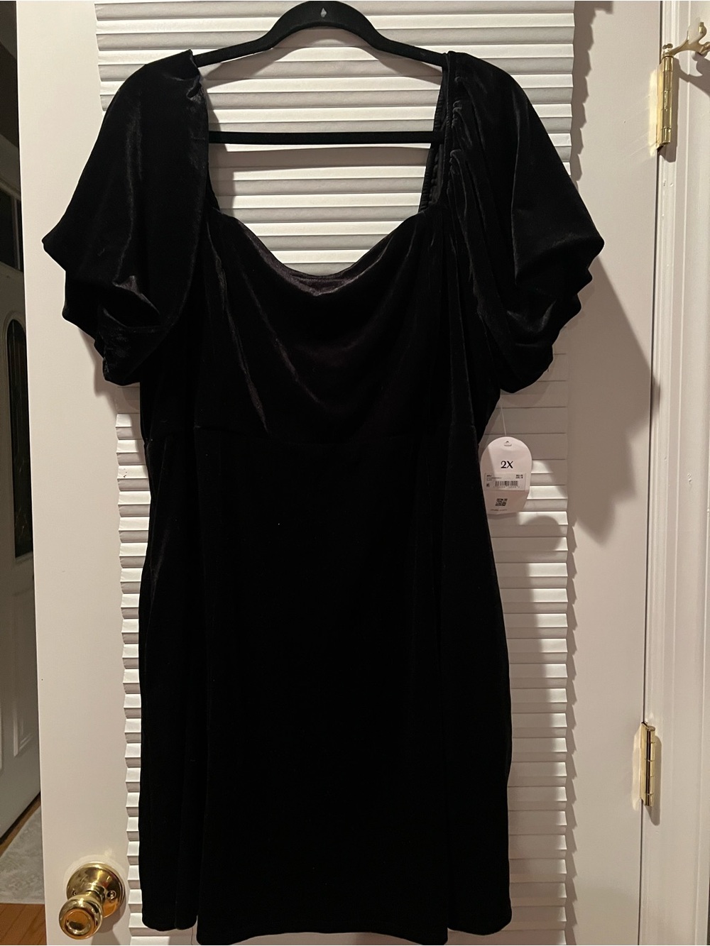 Arula black velvet mini dress